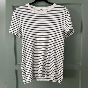 Uniqlo Navy and White Striped Shirt